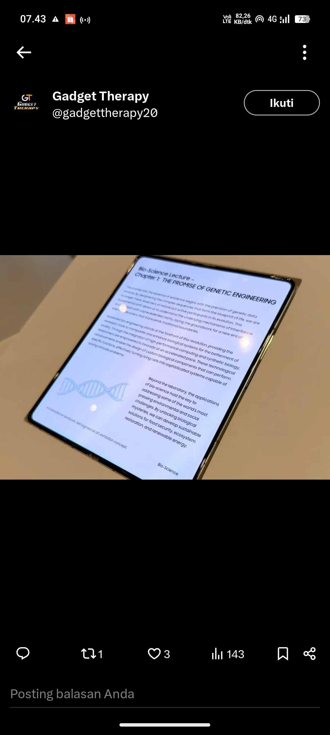 Samsung memamerkan teknologi layar lipat tanpa bekas lipatan pada ajang CES 2026. Inovasi ini disebut bakal menjadi fondasi bagi generasi ponsel lipat berikutnya termasuk Samsung Galaxy Z Fold 8