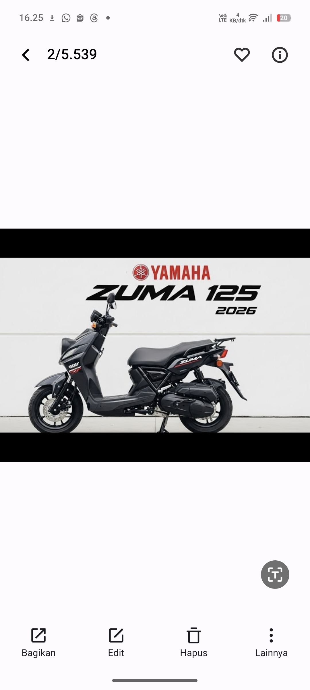 Yamaha Zuma 125 2026
