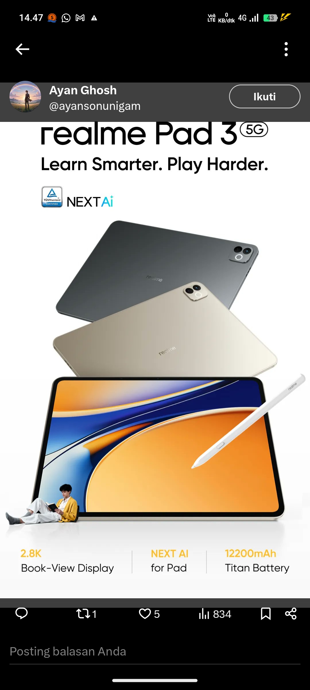 Realme Pad 3 5G