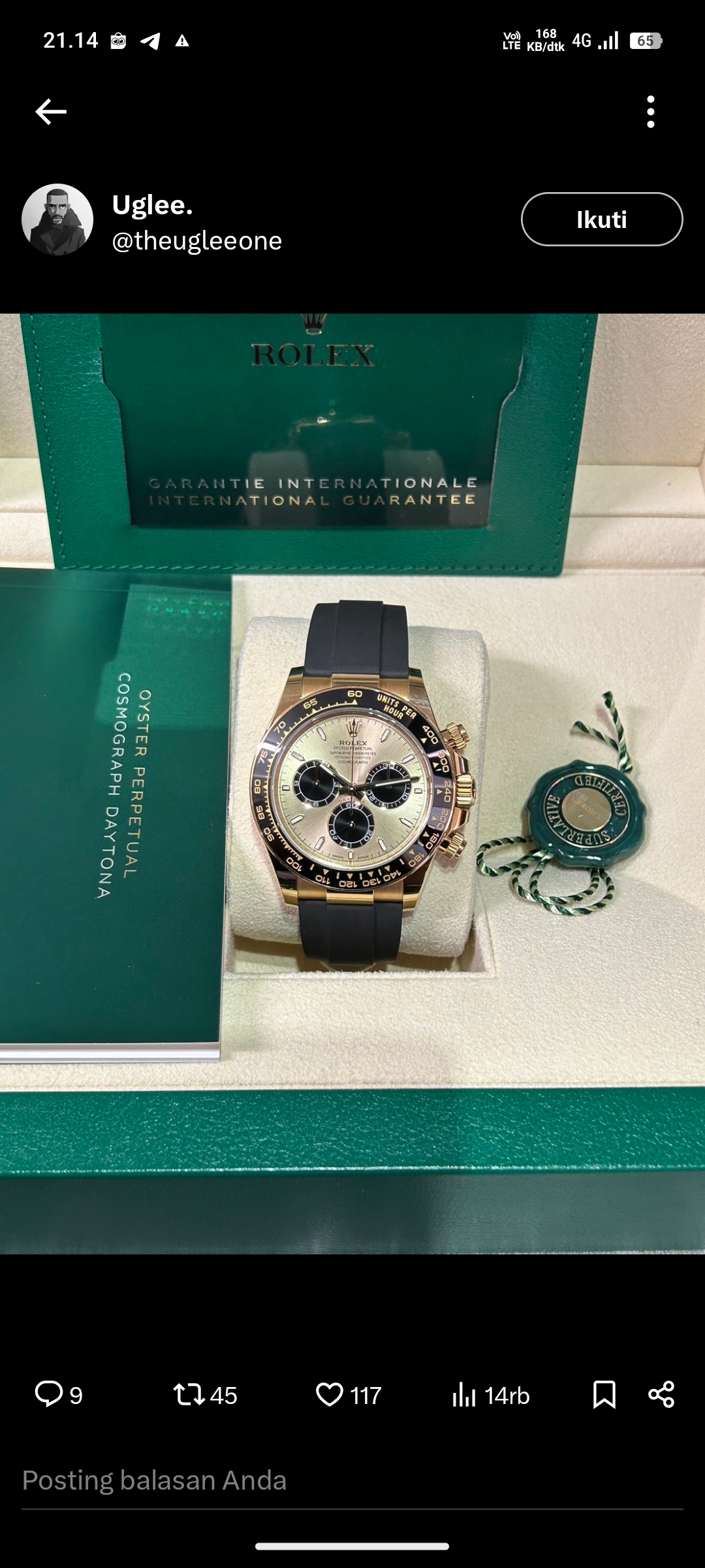 Jam Tangan Rolex Daytona 126518LN