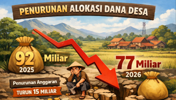 Ilustrasi penurunan alokasi dana desa