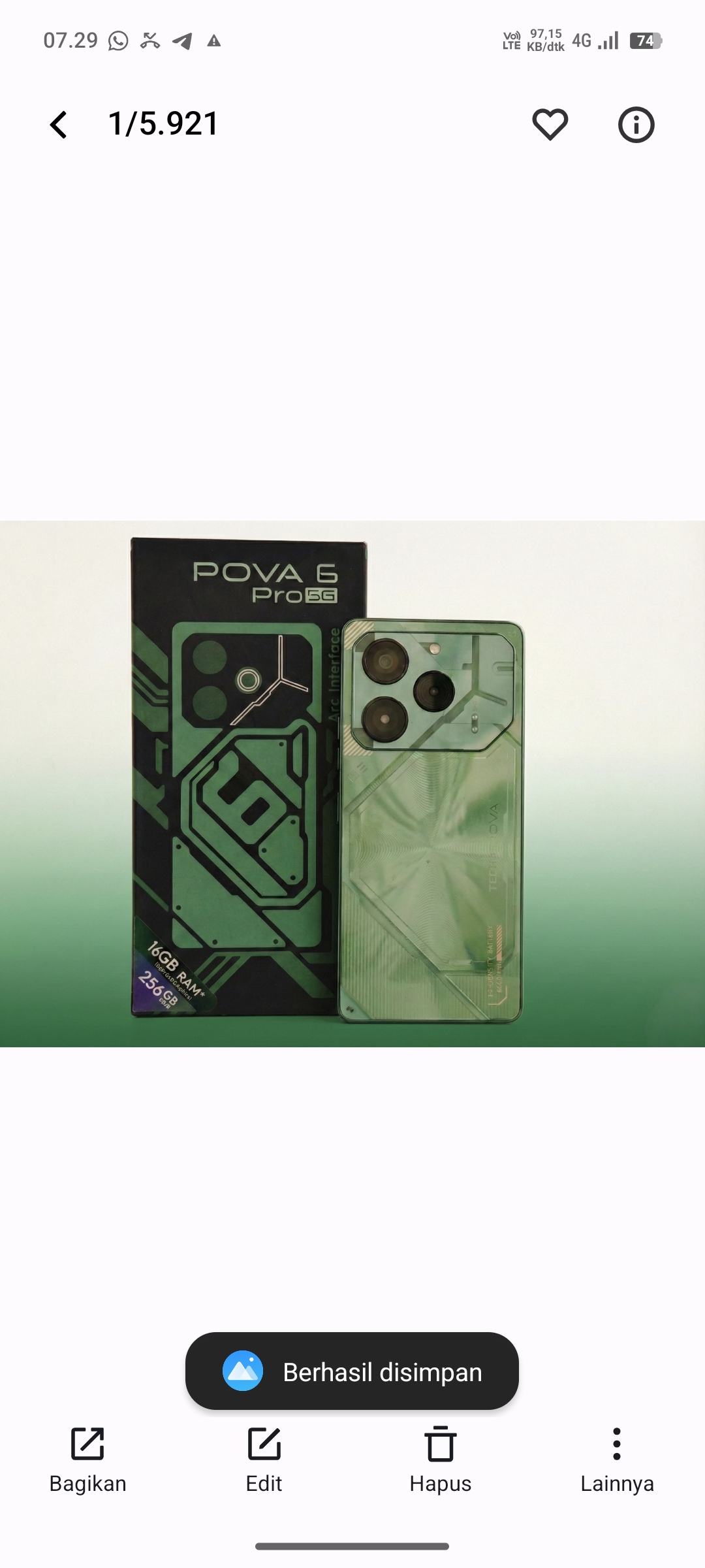POVA 6 Pro 5G Salah Satu Rekomendasi HP Gaming di Awal 2026.