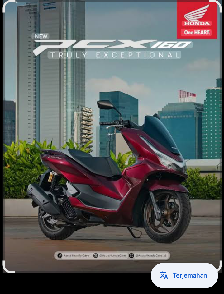 Honda tetap mempertahankan garis bodi aerodinamis khas PCX yang sudah dikenal luas.