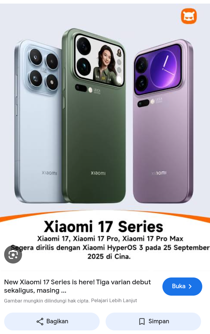 Xiaomi 17 Ultra diposisikan sebagai varian paling canggih.