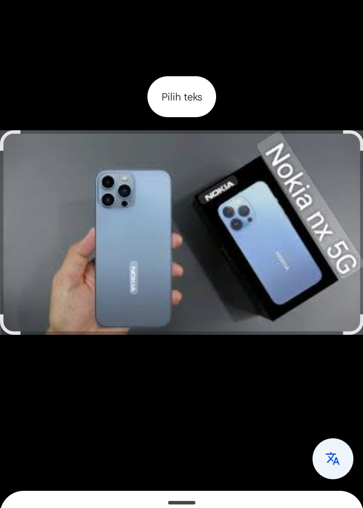 Layar 6,8 inci yang disematkan diklaim mendukung resolusi tinggi nokia nx 5G