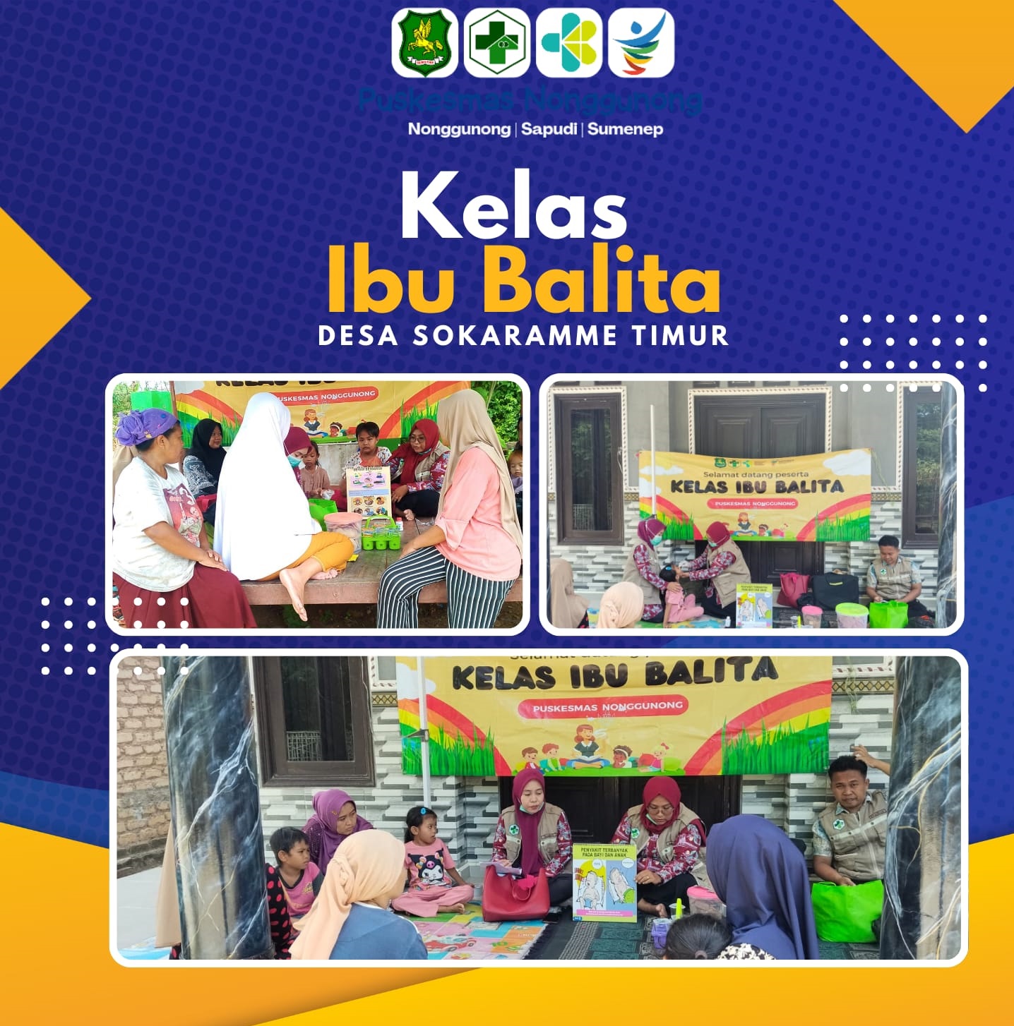 EDUKATIF: Petugas Puskesmas Nonggunong saat memberikan edukasi pada masyarakat di Desa Sokarame Paseser.