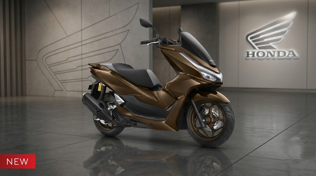 Honda PCX 160 Roadsync Titanium Brown 2026