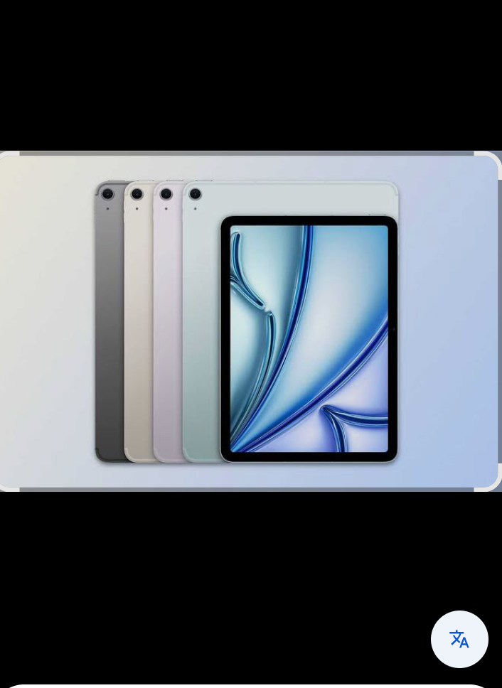 Dari sisi desain, iPad Air M4 tetap mempertahankan bodi tipis dan ringan.