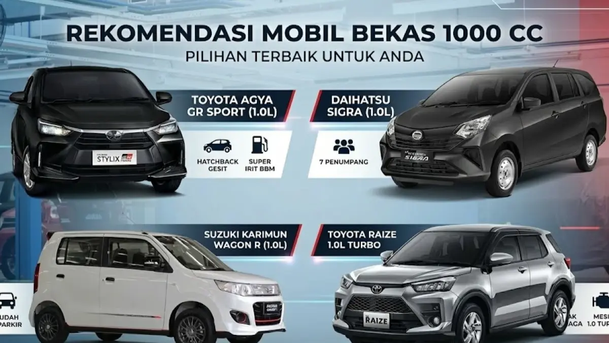 Rekomendasi mobil bekas 1000 cc
