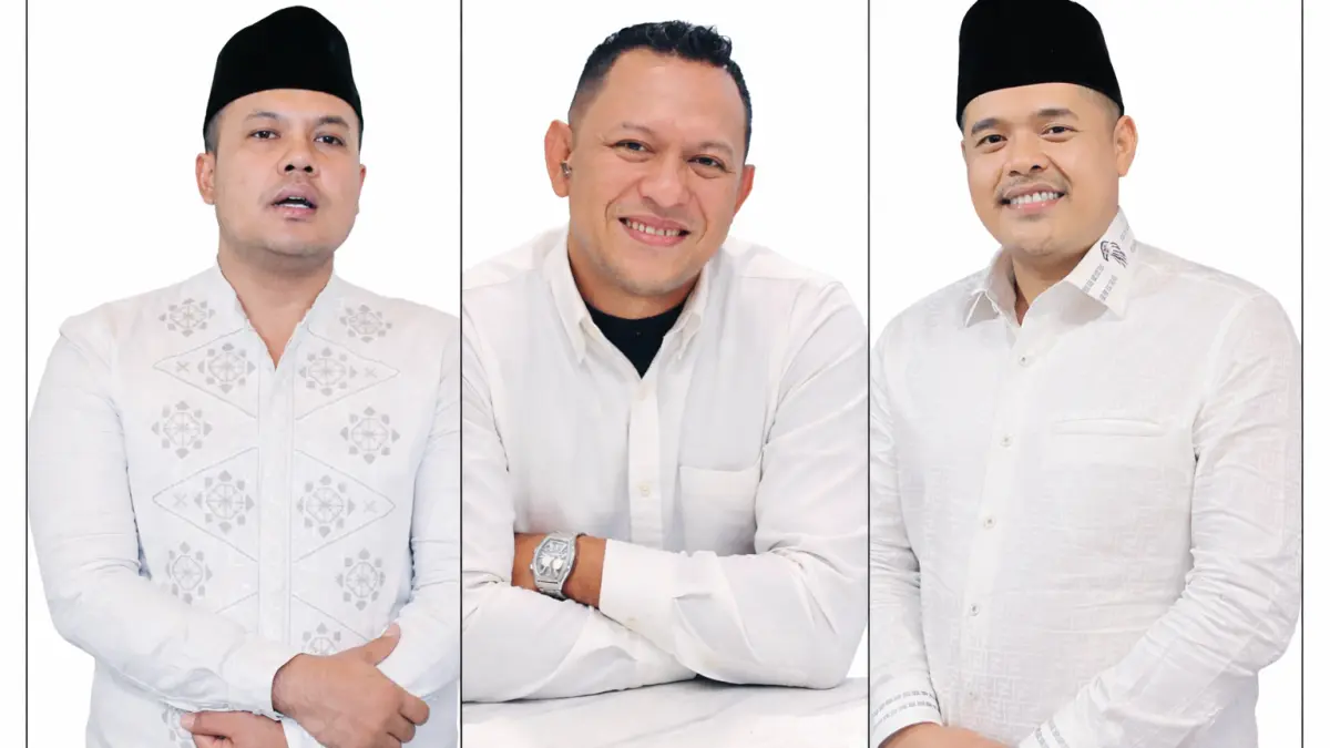 INSPIRATIF: Dari kiri, Pimpinan Songai Barokah Nur Fajri Alim, Founder BIP Ali Zainal Abidin, dan Pimpinan Tangga Seribu Andi Ali Syahbana.