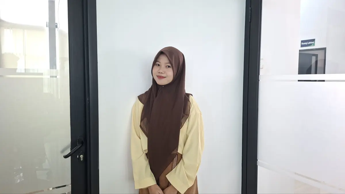 CERIA: Peserta JKN asal Pamekasan, Audrey Nola Paramitha merasa terbantu dengan aplikasi JKN Mobile.