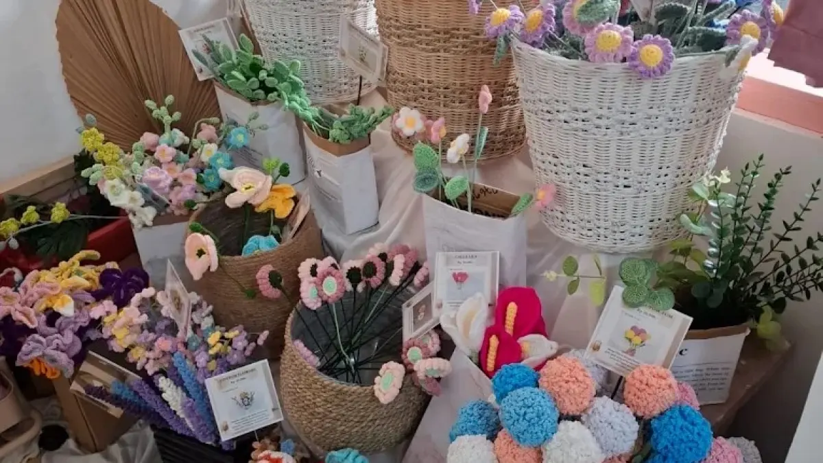 KREATIF:  Kerajinan rajut Candyco asal Kota Malang kini semakin luas peminat dan pasarnya.