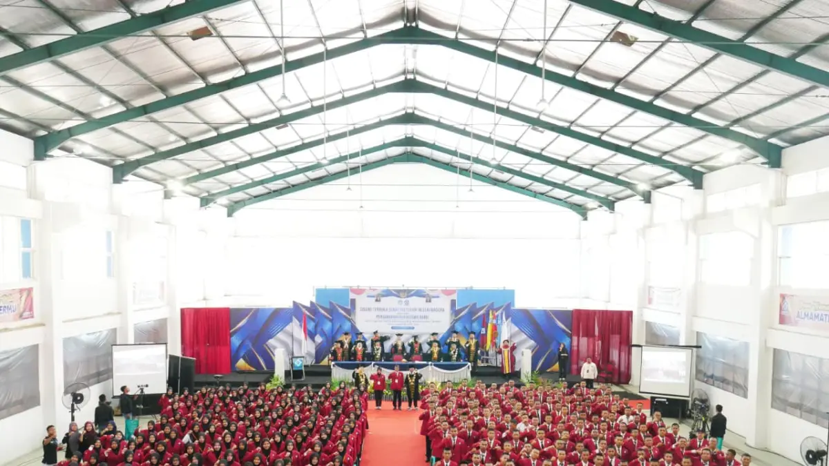 ANTUSIAS: Poltera menggelar pengukuhan mahasiswa baru tahun akademik 2025/2026. 