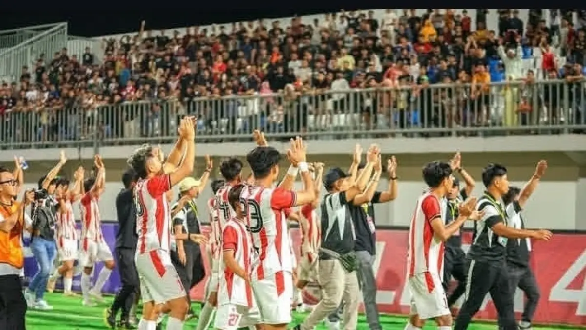 ANGGA: Pemain Persepam merayakan kemenangan usai menang atas Pasuruan United di laga final, Minggu (15/2).
