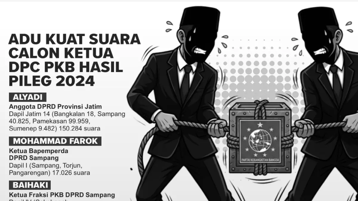 Grafis Suara Calon Ketua DPC PKB hasil Pileg 2024