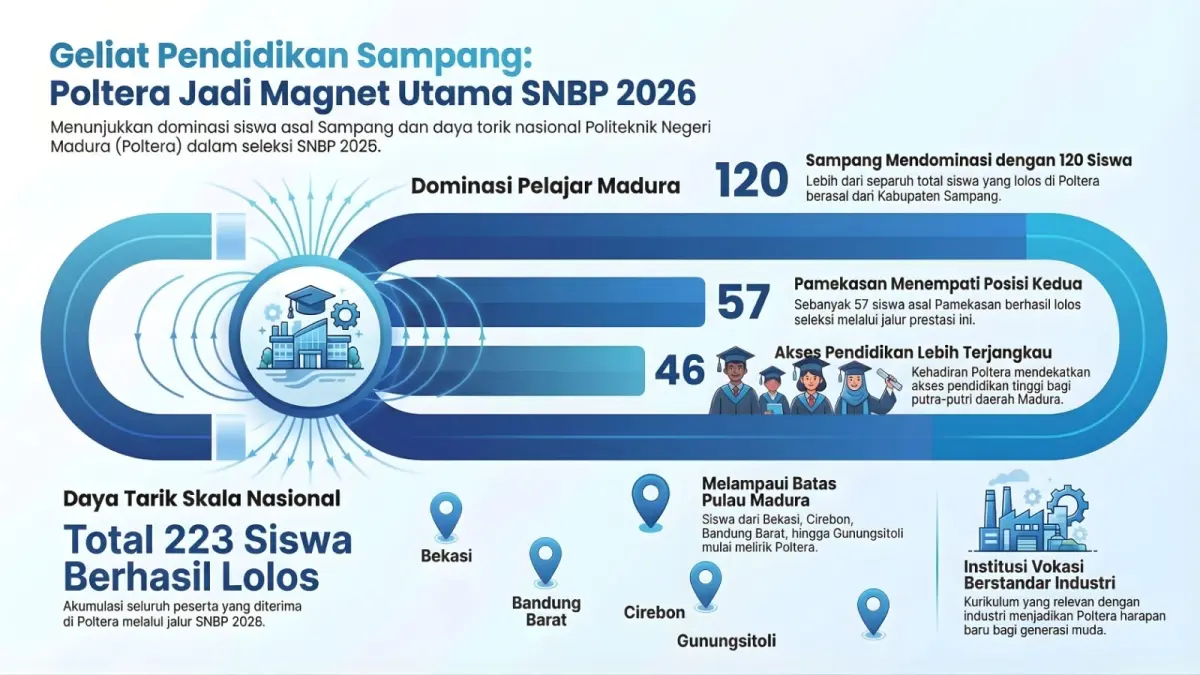 SEMAKIN DIMINATI: Grafis murid lolos SNBP 2026 di Poltera.