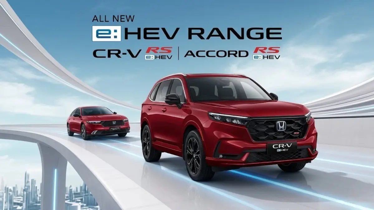 Dua mobil e:HEV yang disiapkan Honda. 