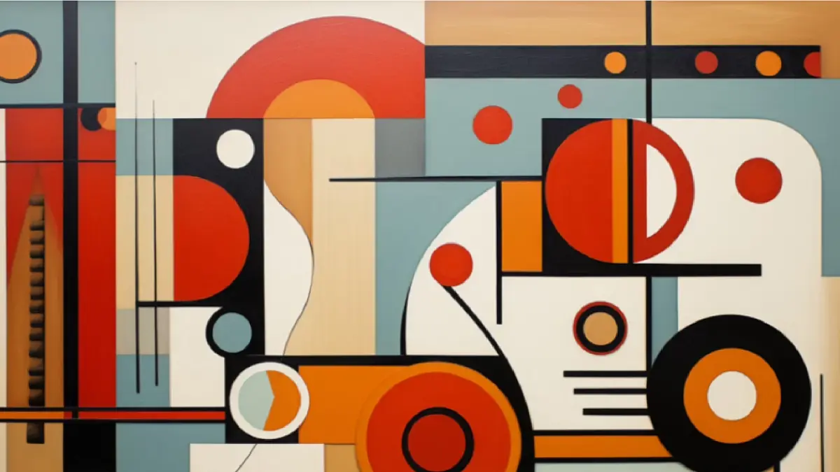 Designart Abstract Midcentury Oversized Wall art decor