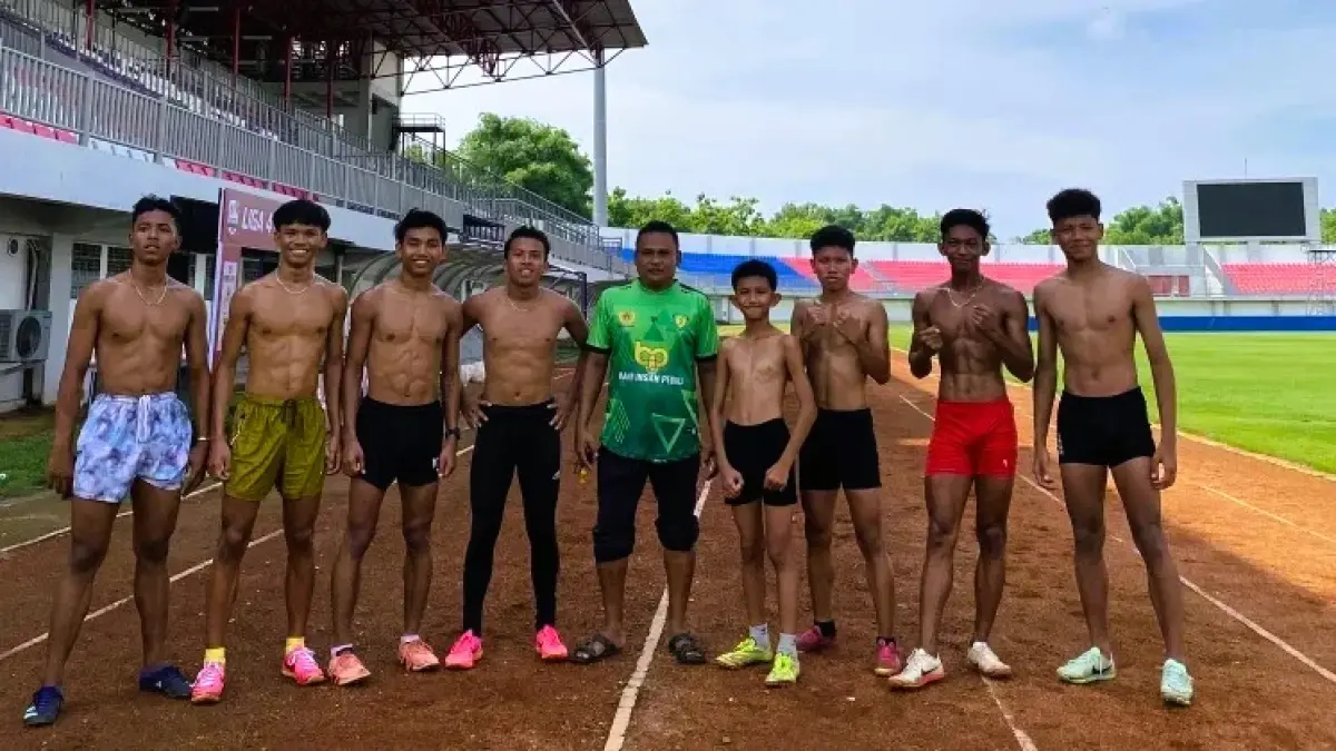 KEJAR IMPIAN: Atlet PASI Pamekasan berfoto bersama usai mengikuti Kejurda Atletik Jawa Timur Terbuka 2026.