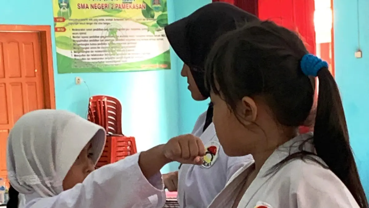 BIBIT UNGGUL: Atlet Inkai Pamekasan mengikuti UKT di SMAN 2 Pamekasan, Minggu (24/5).