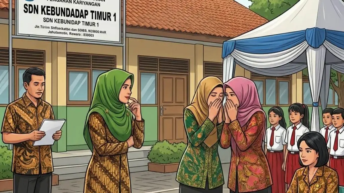 ILUSTRASI: Dugaan penarikan iuaran pelepasan siswa SDN Kebundadap Timur 1, Saronggi, Sumenep dikeluhkan oleh wali siswa. (DIBUAT AI)