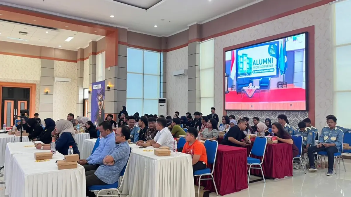 ANTUSIAS: Alumni Prodi Agribisnis UTM mengikuti kegiatan Penguatan Jejaring Alumni di Aula Syaichona Kholil Lantai 10 Rektorat UTM, pada Sabtu (13/6/2026). (UTM UNTUK JPRM)