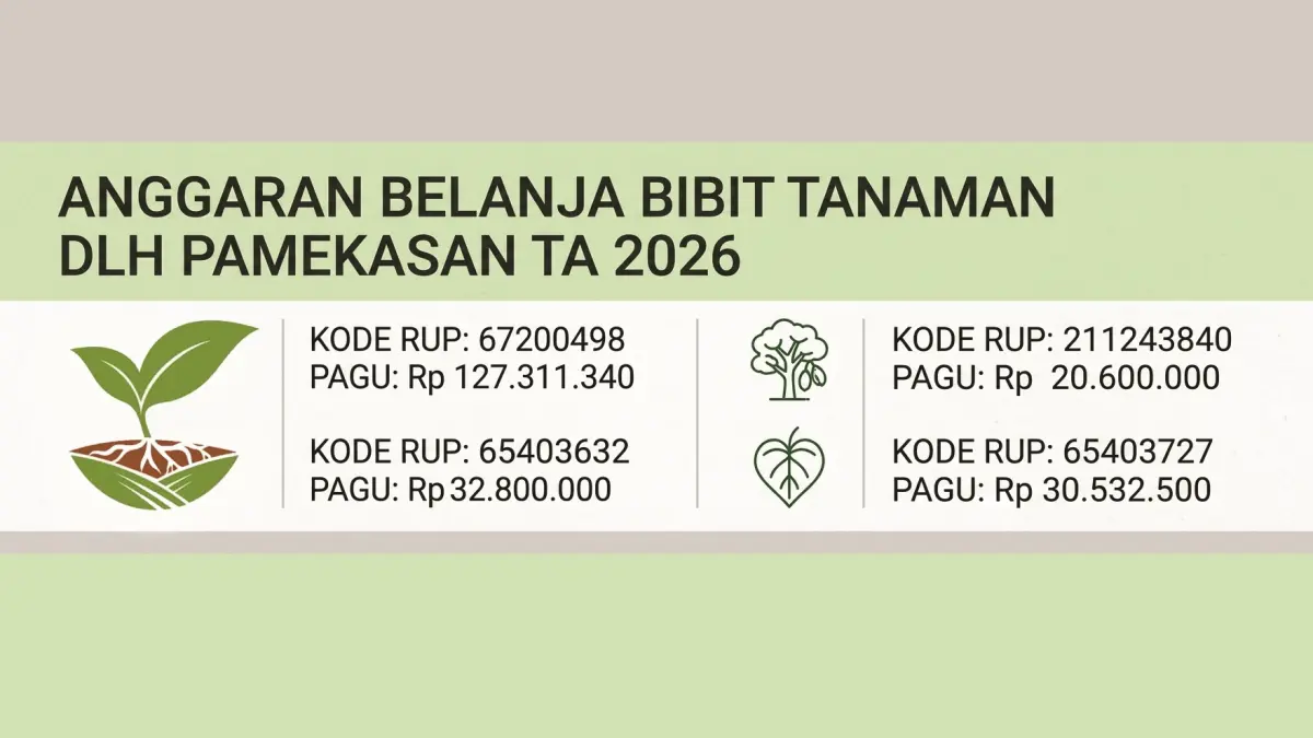 Grafis Anggaran Belanja Bibit Tanaman DLH Pamekasan TA 2026