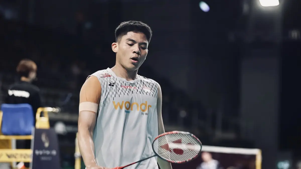 BERKOMPETISI: Moh. Zaki Ubaidillah, atlet bulu tangkis asal Sampang saat berkompetisi kejuaraan Australian Badminton Open 2026, Sabtu (13/6).