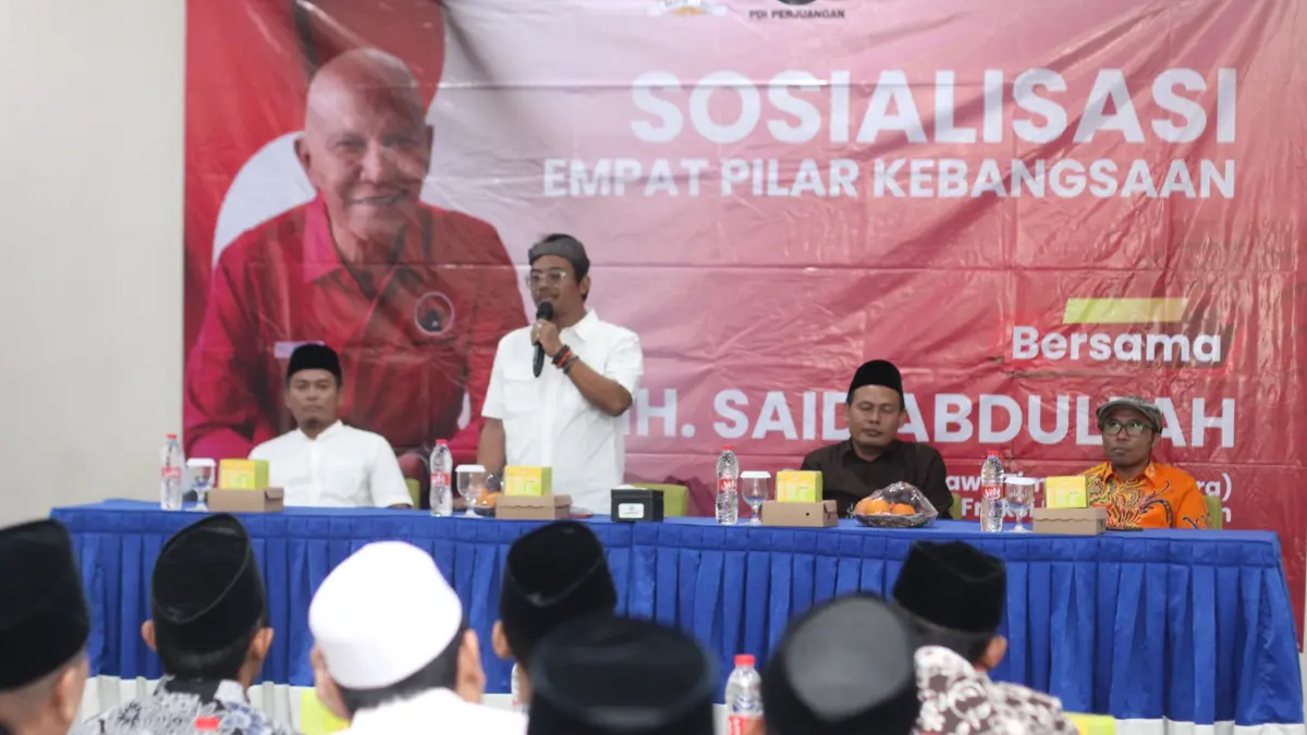 Sosialisasi empat pilar kebangsaan di Ruang Pertemuan Arya Wiraraja, De Baghraf Hotel Sumenep.