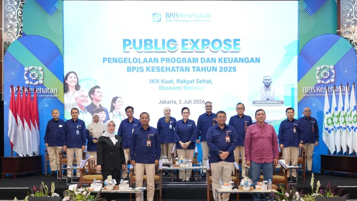 BPJS Kesehatan menggelar public expose laporan pengelolaan program dan laporan keuangan BPJS Kesehatan 2025, Kamis (2/7).