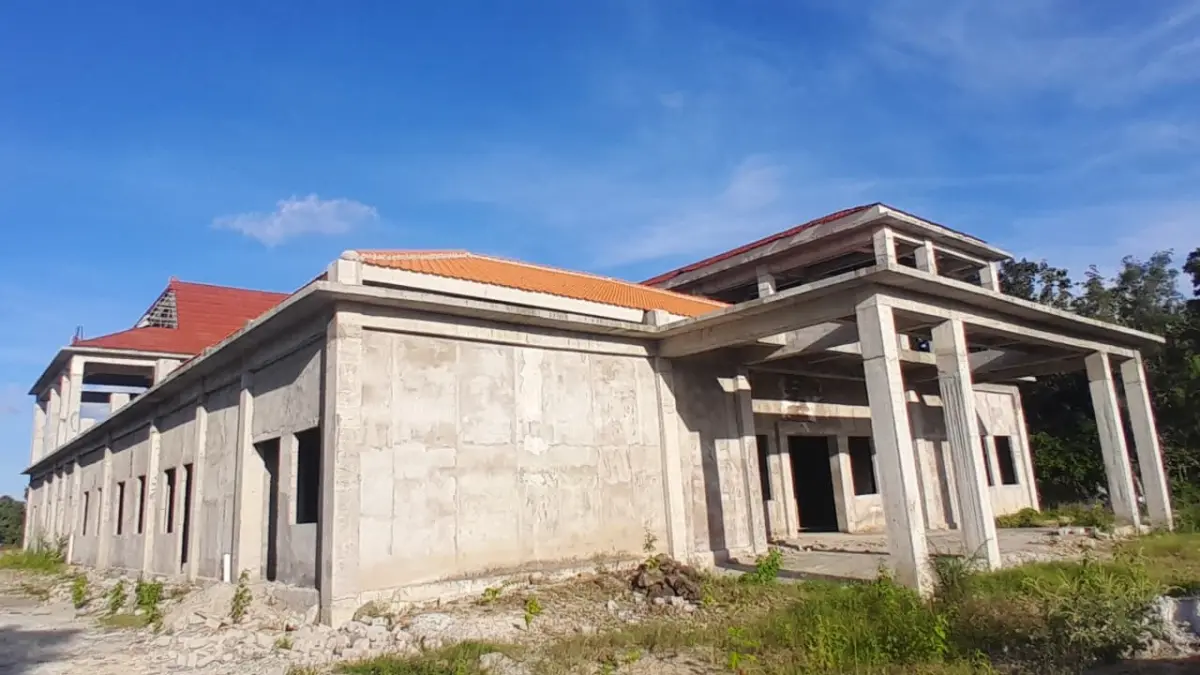 DIKEBUT: Proses pembangunan Puskesmas Bulangan Haji tahap dua belum dikerjakan.