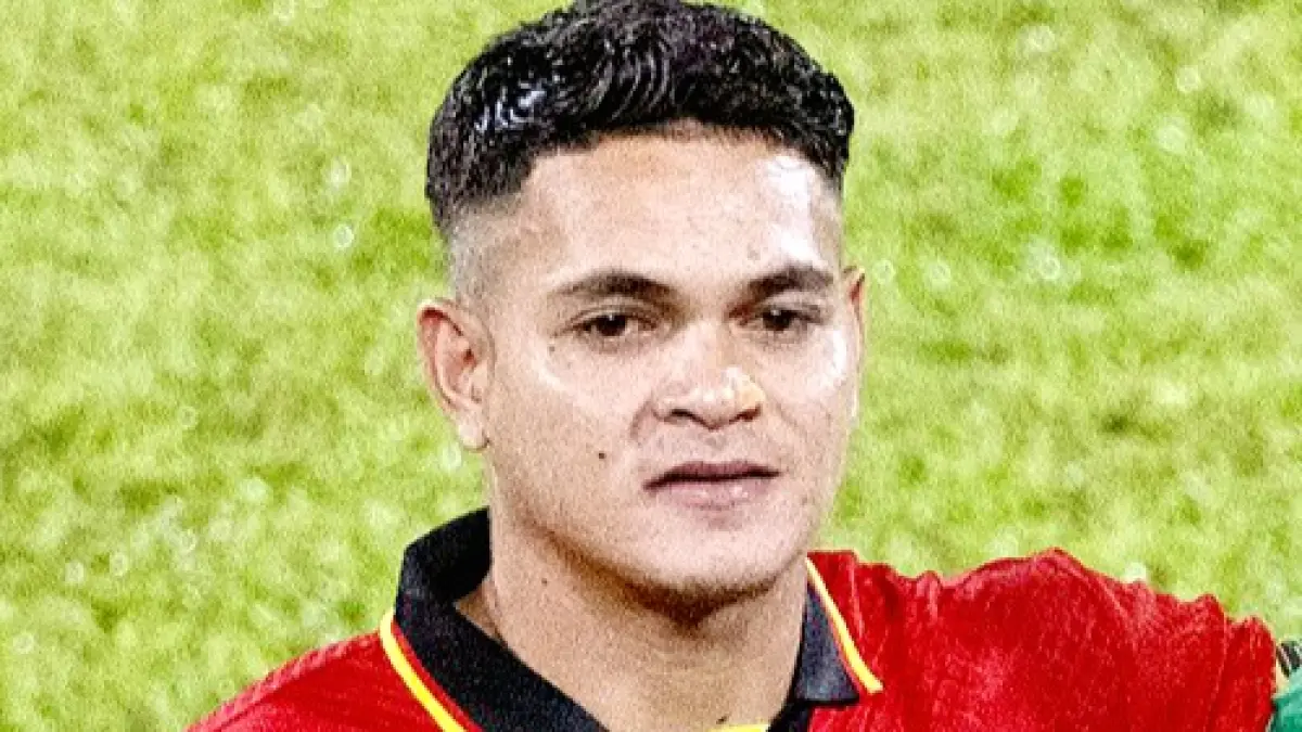 Paulo Gali Freitas bermain untuk Timor-Leste pada tahun 2024. (WIKIPEDIA)