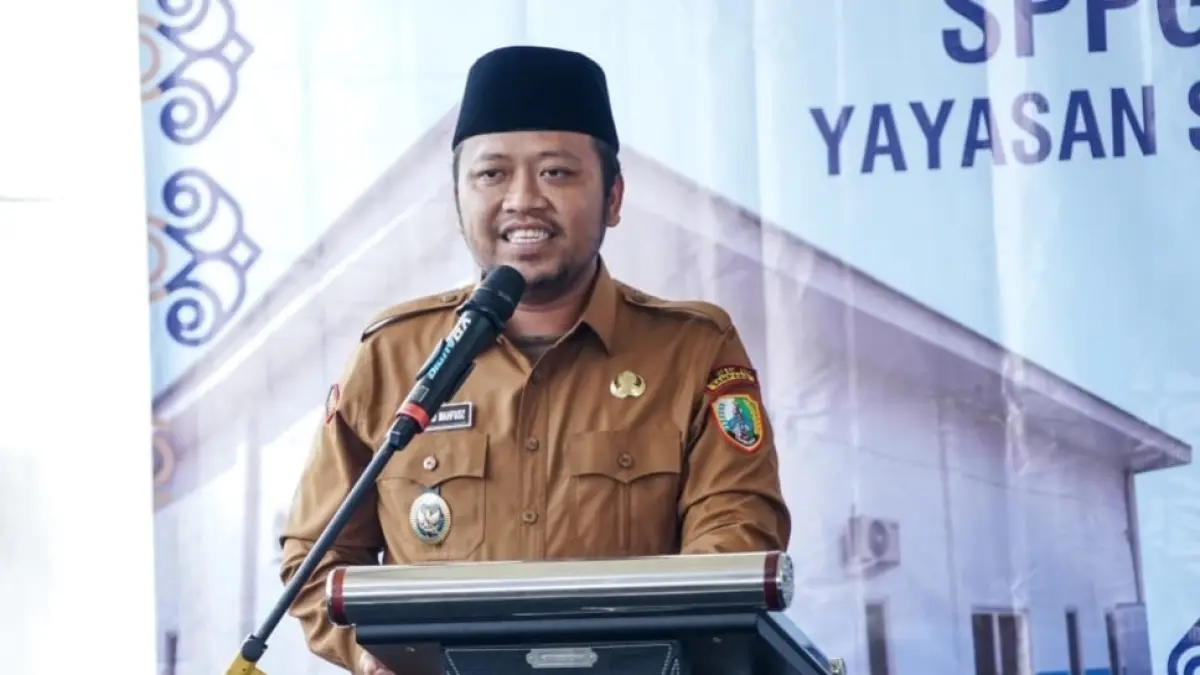 PAPARAN: Wabup Sampang Ahmad Mahfudz saat menyampaikan sambutan pada acara di SPPG beberapa waktu lalu.