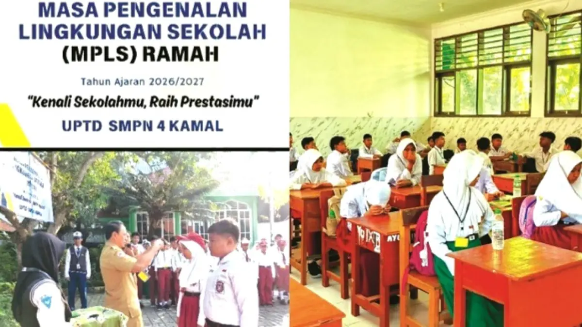 ANTUSIAS: Siswa baru UPTD SMPN 4 Kamal ikuti rangkaian kegiatan MPLS. (SMPN 4 KAMAL UNTUK JPRM)