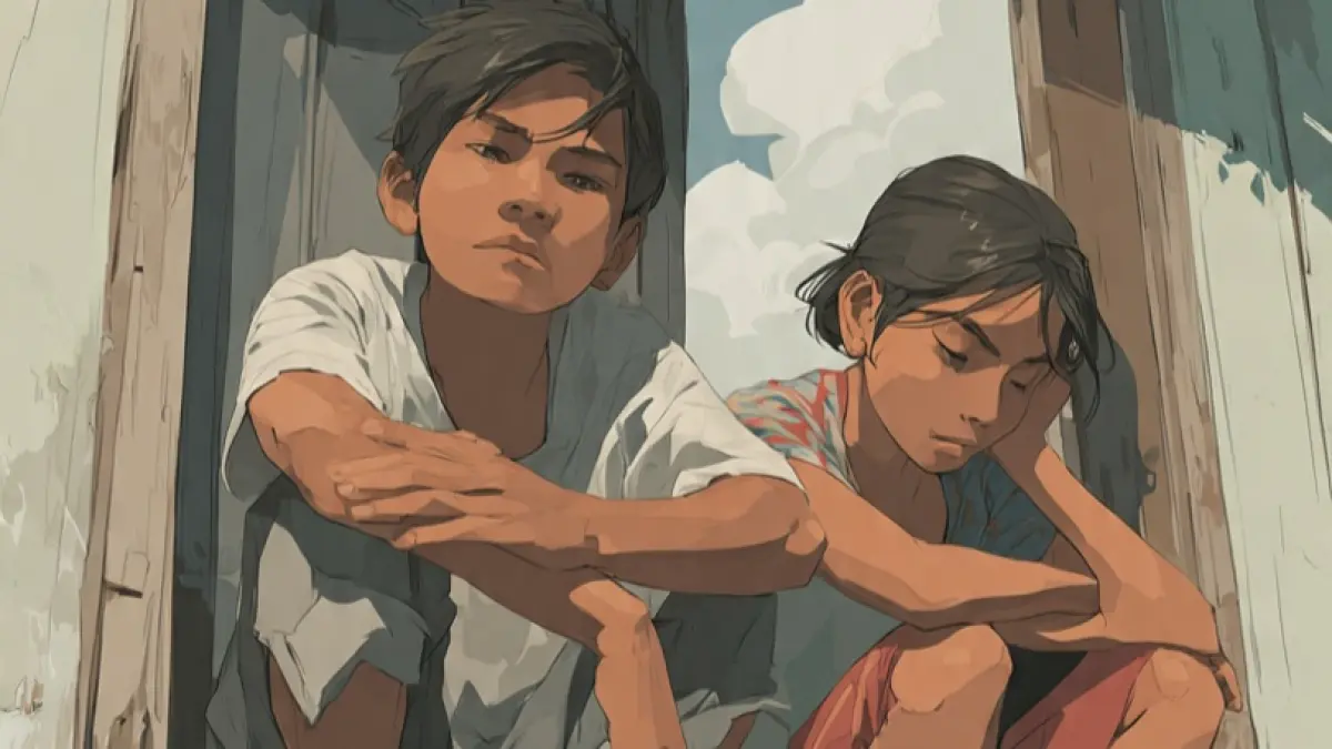 Ilustrasi Anak Tak Sekolah. (Dibantu Meta AI)