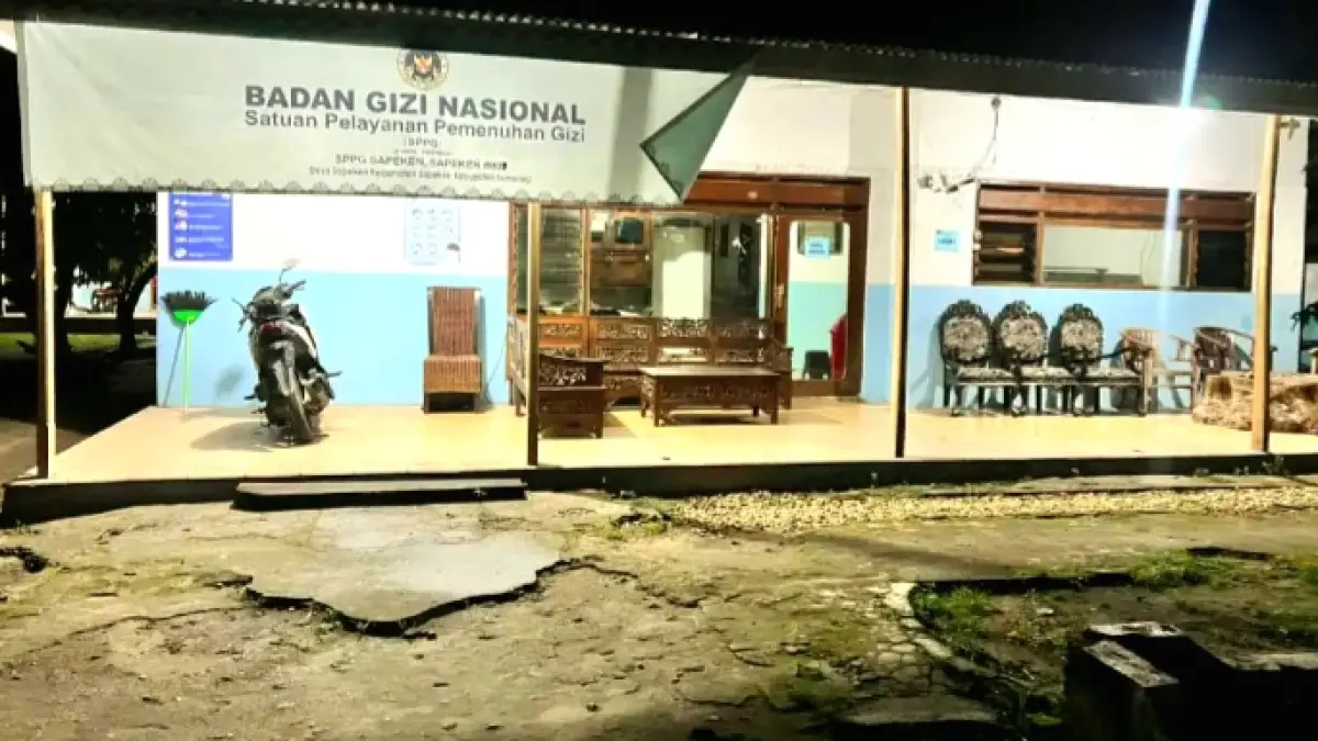 SEPI: Dapur SPPG Sumenep Sapeken 2 tampak tak ada aktivitas apa pun. (NUR UNTUK JPRM)