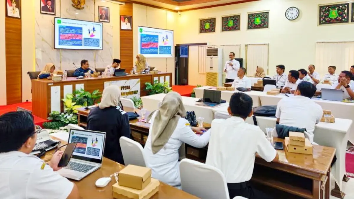 FOKUS: Bappeda Sumenep menggelar bimtek tentang implementasi PUG beberapa waktu lalu.