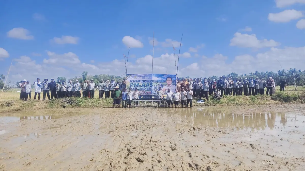 PERTANIAN MODERN: DKPP Sumenep saat mendeklarasikan PM-AAS di Desa Bungin-Bungin, Kecamatan Dungkek.&nbsp;