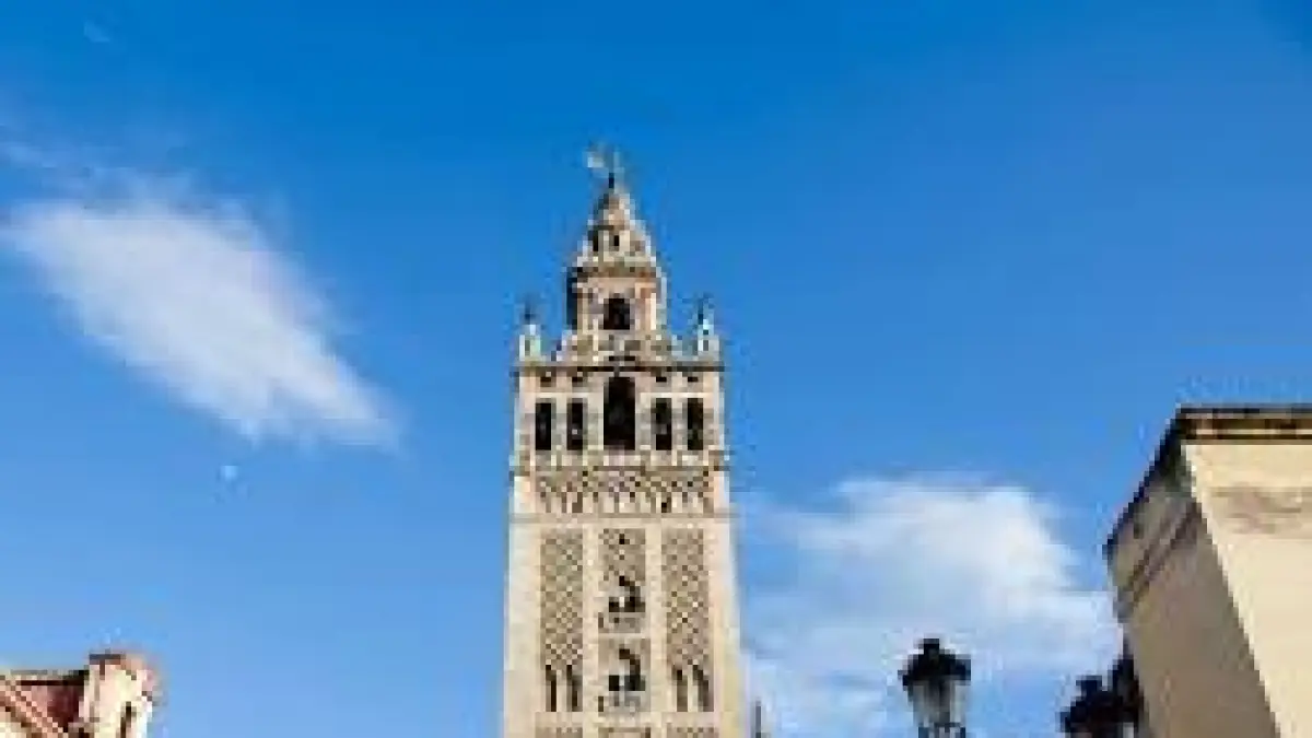 Giralda tower Seville Spain Islamic heritage landmark. 