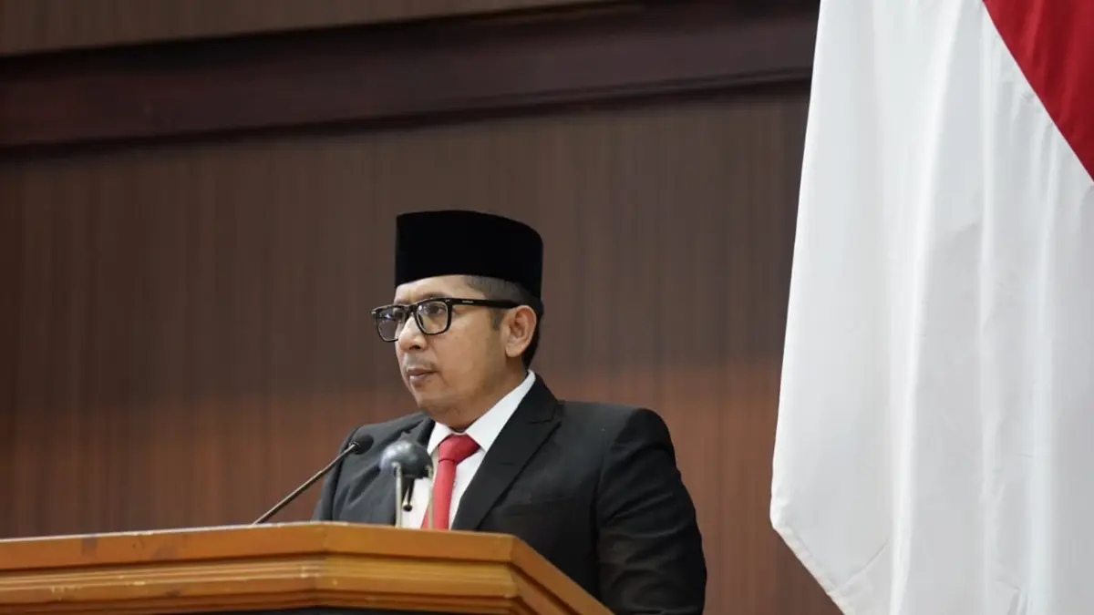 BERSAHAJA: Sekretaris DPRD Jatim M. Ali Kuncoro saat sambutan dalam sebuah acara.