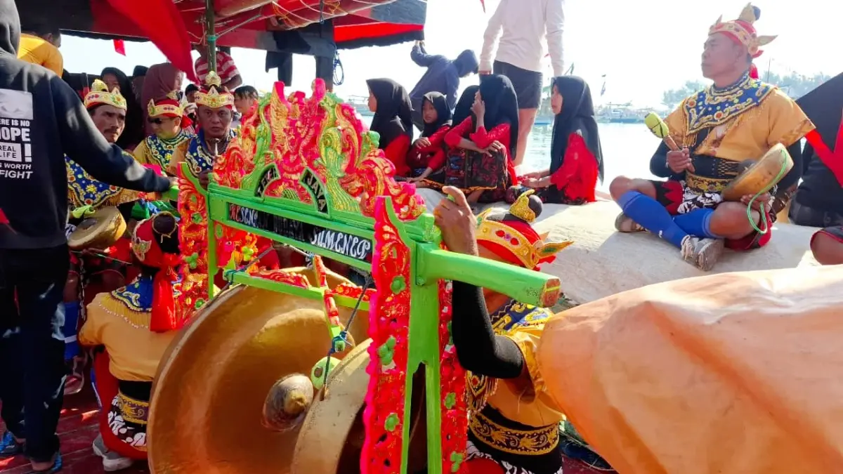 MENGHARAP BERKAH: Perayaan rokat tase’ di Desa Banyusangka, Kecamatan Tanjungbumi, Bangkalan.