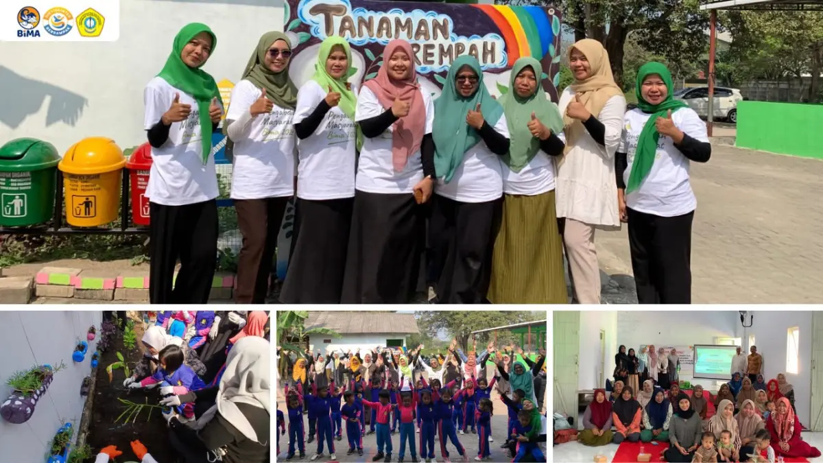 GUYUB: Rangkaian kegiatan pengabdian masyarakat di TK Roudhatul Anwar Sembilangan mulai dari sosialisasi smart integrasi, penanaman rempah-rempah, dan pembiasaan hidup bersih sehat di lingkungan sekolah-keluarga. DIAS PUTRI YUNIAR UNTUK RADARMADURA.ID
