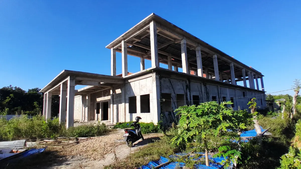 NOL PERSEN: Pekerjaan proyek tahap dua Puskesmas Bulangan belum dikerjakan, Rabu (12/8).