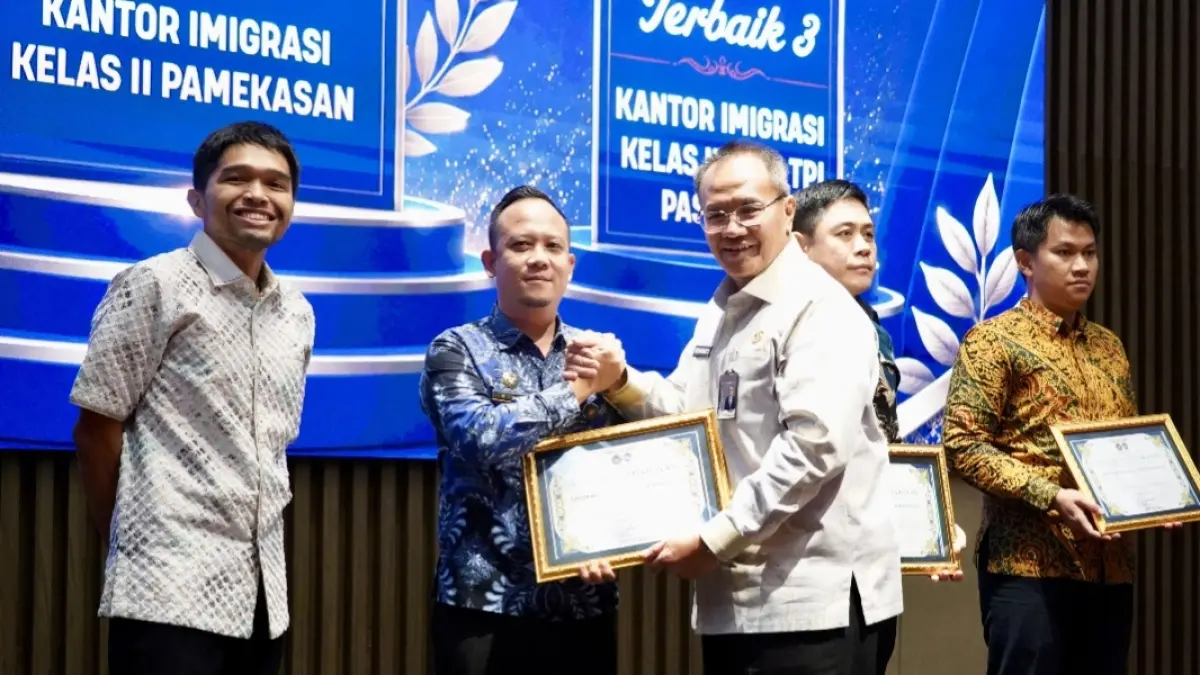 TERBAIK: Imigrasi Pamekasan meraih dua penghargaan dalam Evaluasi Semester I 2026.