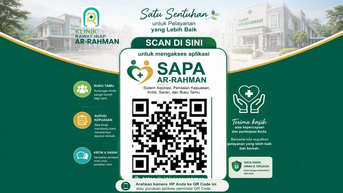 BERBASIS DIGITAL: Pelayanan dan kosultasi Klinik Pratama Rawat Inap Ar-Rahman memanfaatkan IT berbasis digital.