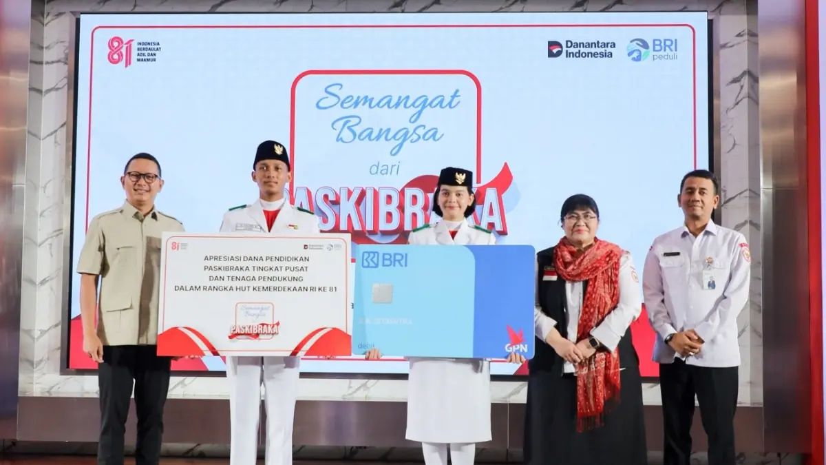 SUKSES: BRI beri apresiasi pendidikan bagi 76 pasukan Paskibraka pusat.