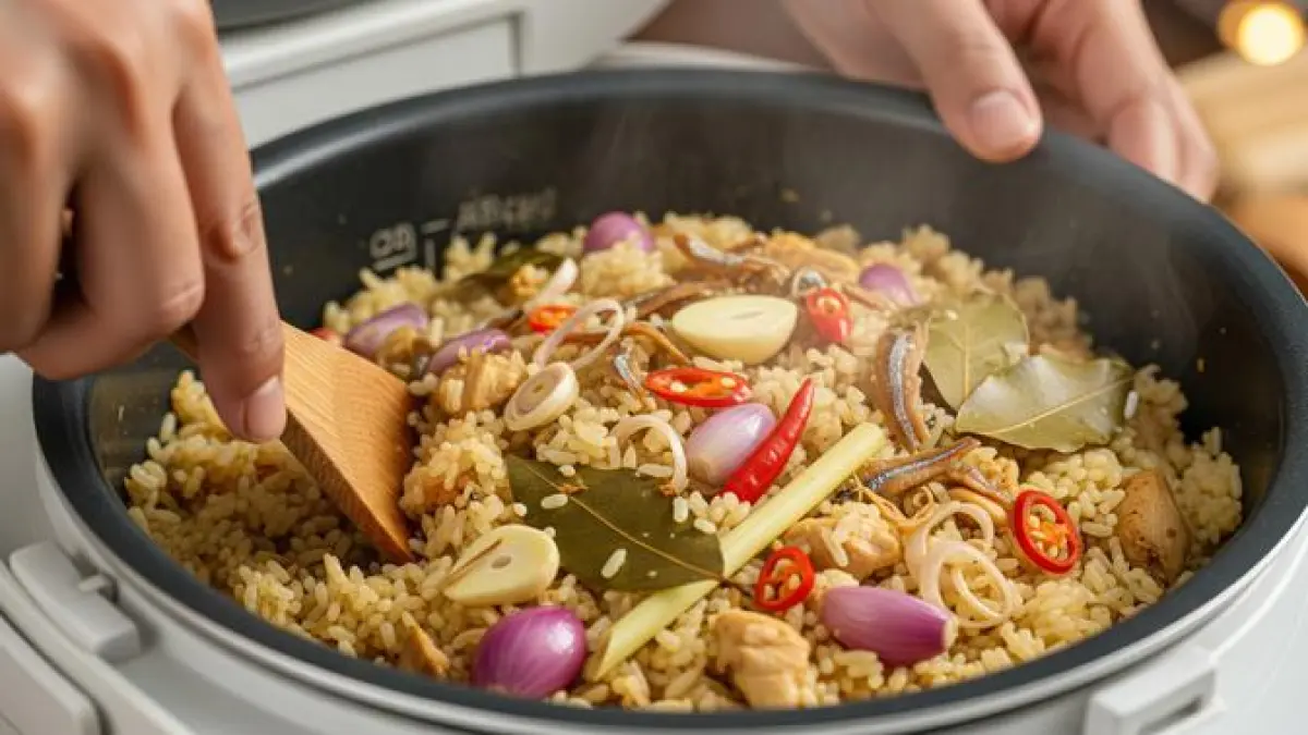 Nasi liwet ricecooker