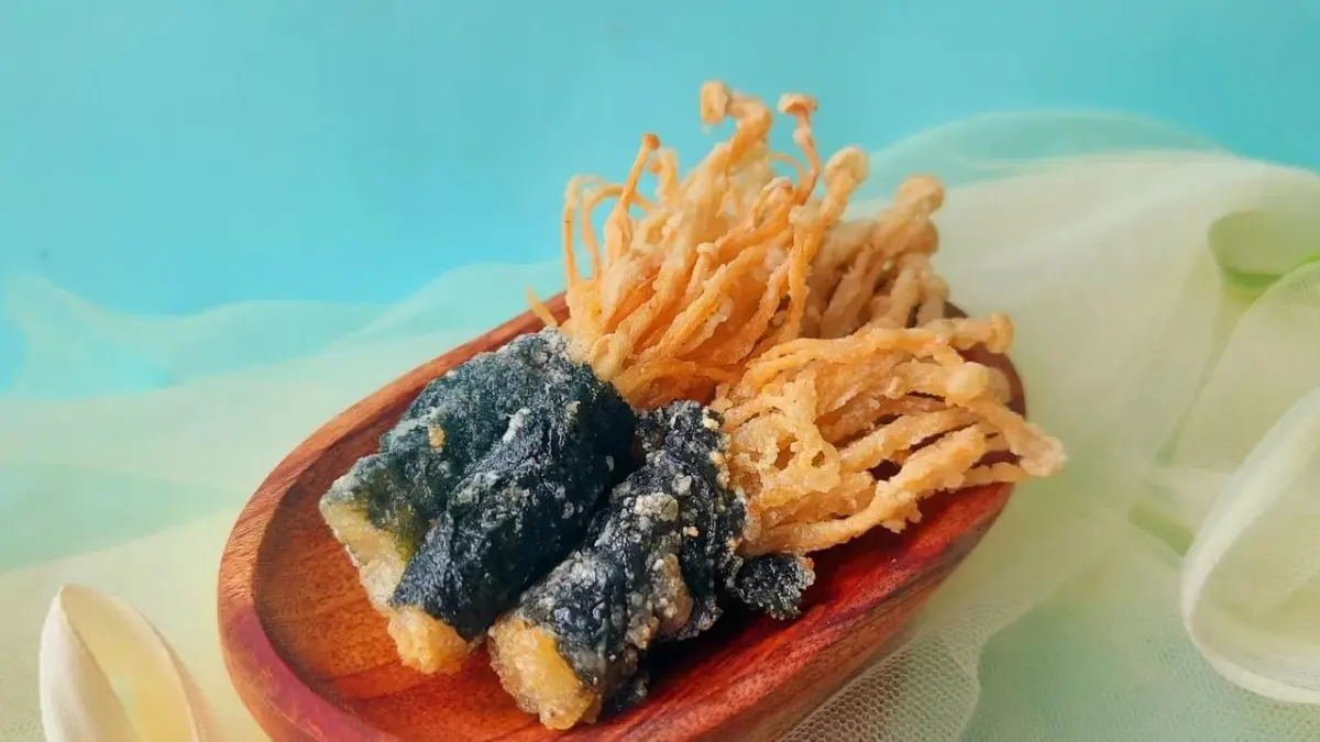 Resep Crispy Seaweed Enoki Rolls, Camilan Renyah dengan Perpaduan Jamur dan Nori