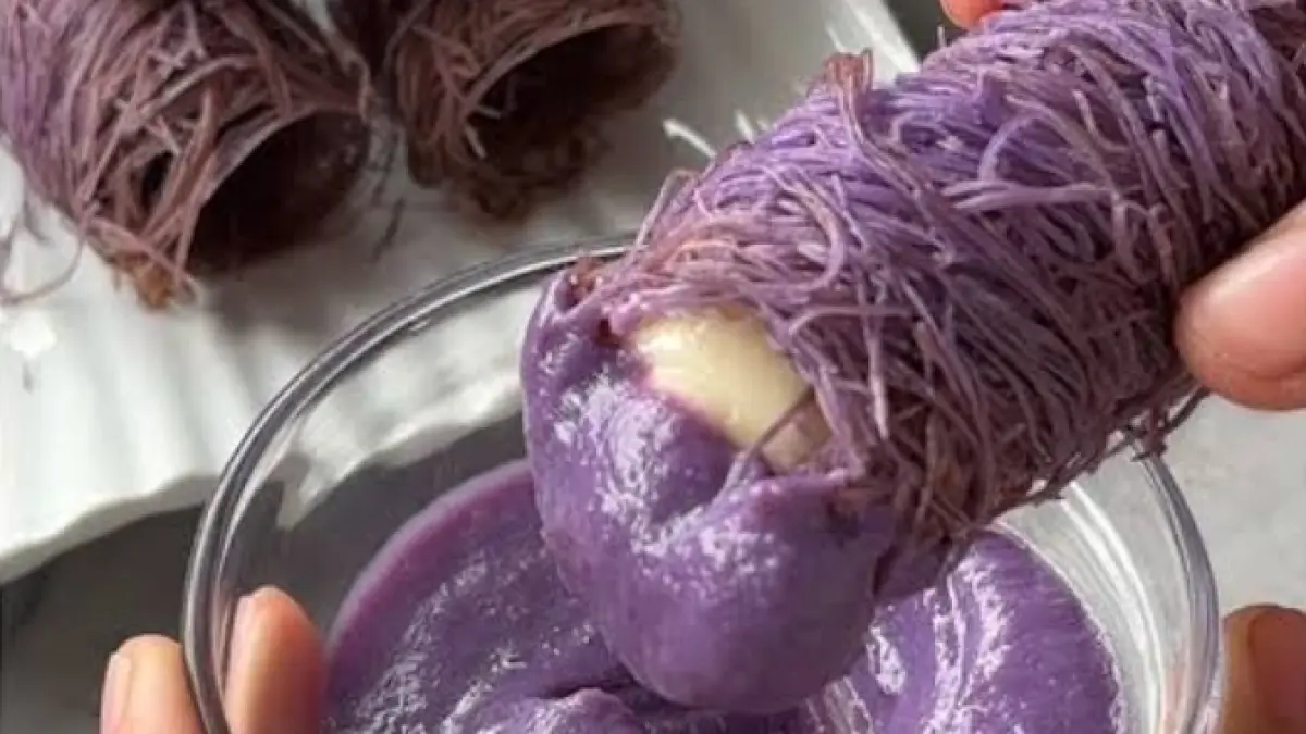 Resep Kunafa Ubi Roll Renyah dan Manis, Perpaduan Tekstur Garing dengan Isian Lembut yang Cocok Jadi Camilan Kekinian