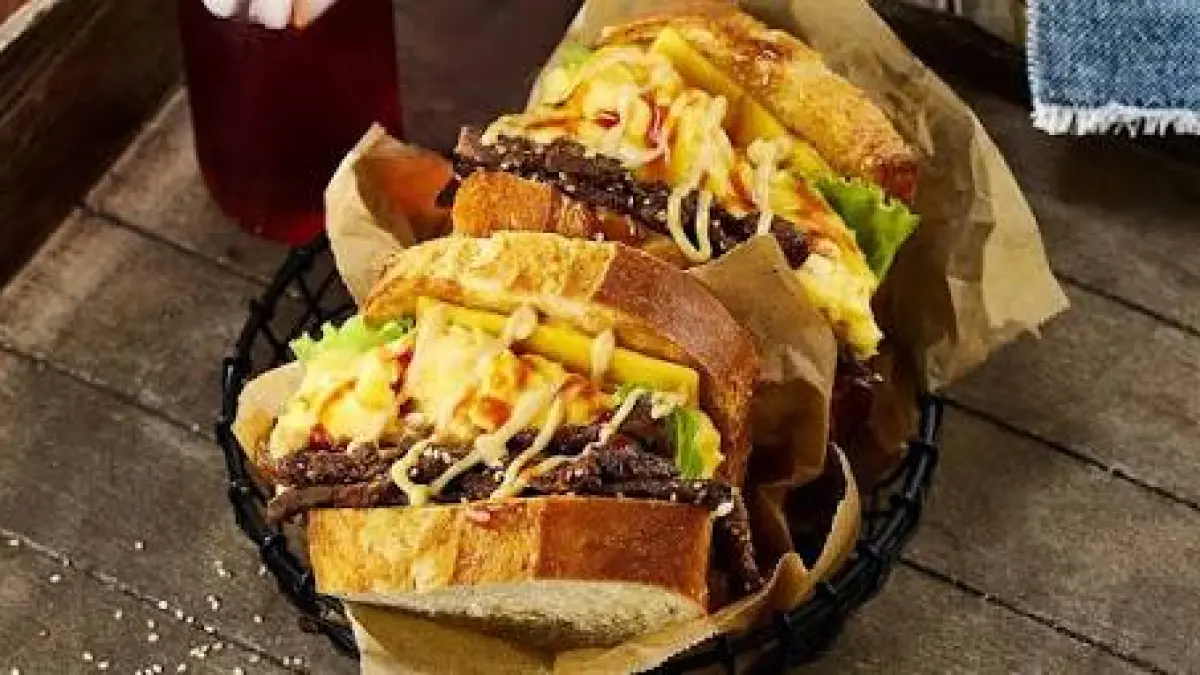 Korean drop burger